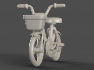 Cartoon Kid Bicycle 3D Model