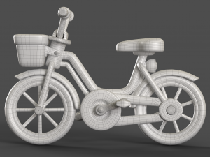 Cartoon Kid Bicycle 3D Model