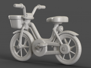 Cartoon Kid Bicycle 3D Model