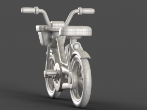Cartoon Kid Bicycle 3D Model