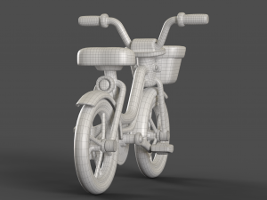 Cartoon Kid Bicycle 3D Model