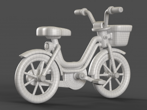 Cartoon Kid Bicycle 3D Model