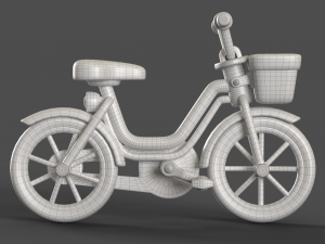 Cartoon Kid Bicycle 3D Model