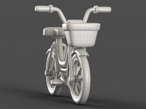 Cartoon Kid Bicycle 3D Model
