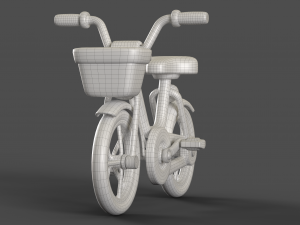 Cartoon Kid Bicycle 3D Model