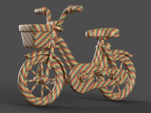 Cartoon Kid Bicycle 3D Model