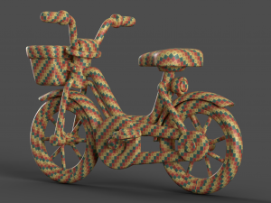 Cartoon Kid Bicycle 3D Model