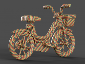 Cartoon Kid Bicycle 3D Model