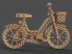 Cartoon Kid Bicycle 3D Model