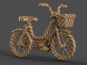 Cartoon Kid Bicycle 3D Model