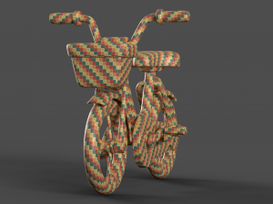 Cartoon Kid Bicycle 3D Model