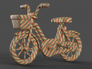 Cartoon Kid Bicycle 3D Model