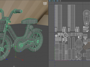 Cartoon Kid Bicycle 3D Model