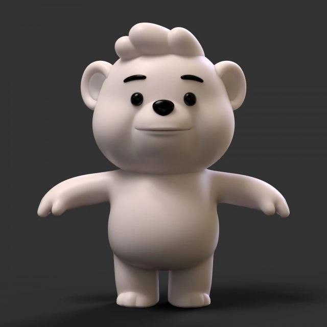 Orso dei cartoni animati Modello 3D .c4d .max .obj .3ds .fbx .stl .blend 