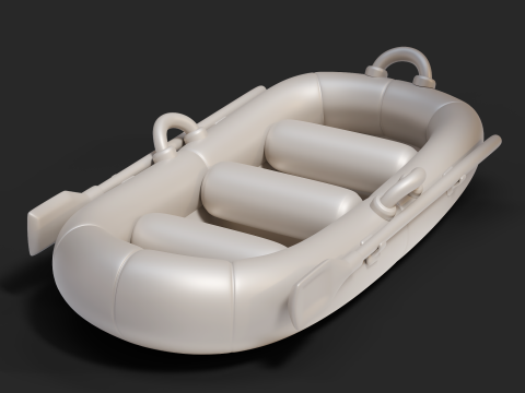 Cartoon Rafting Boot 01 3Dモデル