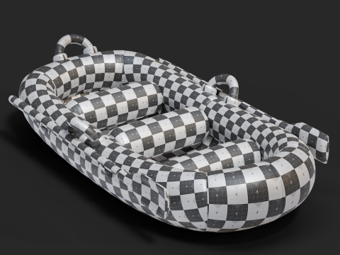 Cartoon Rafting Boot 01 3Dモデル