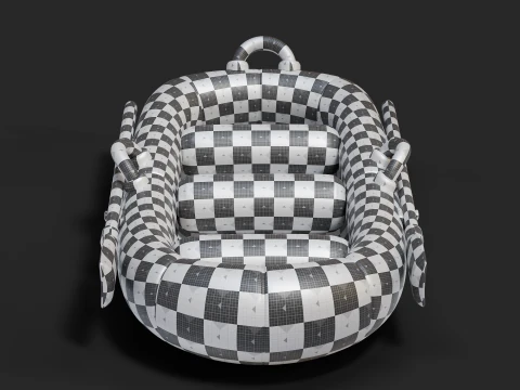 Cartoon Rafting Boot 01 3D Model