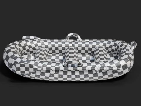 Cartoon Rafting Boot 01 3D Model