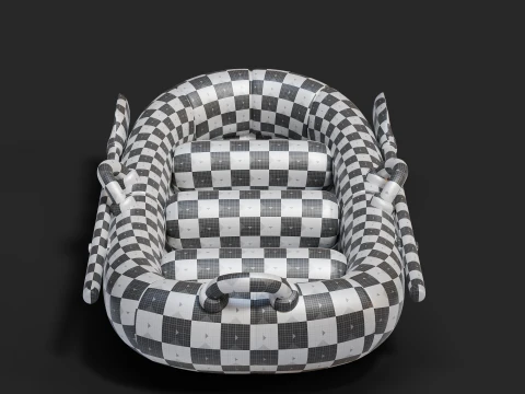 Cartoon Rafting Boot 01 3D Model