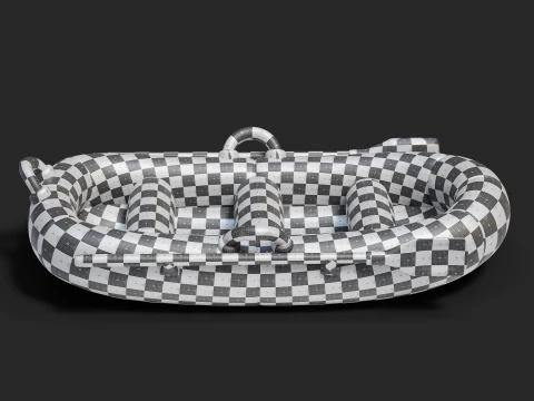 Cartoon Rafting Boot 01 3D Model