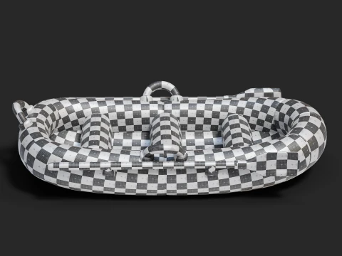 Cartoon Rafting Boot 01 3D Model