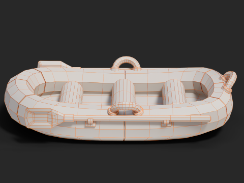 Cartoon Rafting Boot 01 3Dモデル