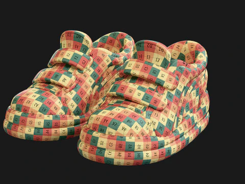 Cartoon Sport Shoes ActiveEase 3D Model