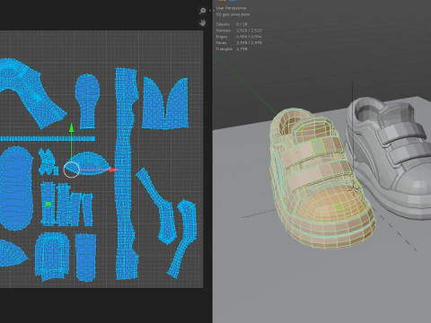 Cartoon Sport Shoes ActiveEase 3D Model