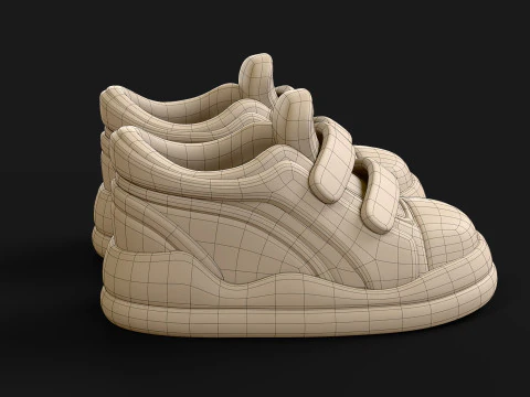 Cartoon Sport Shoes ActiveEase 3D Model