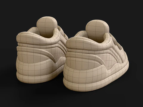 Cartoon Sport Shoes ActiveEase 3D Model