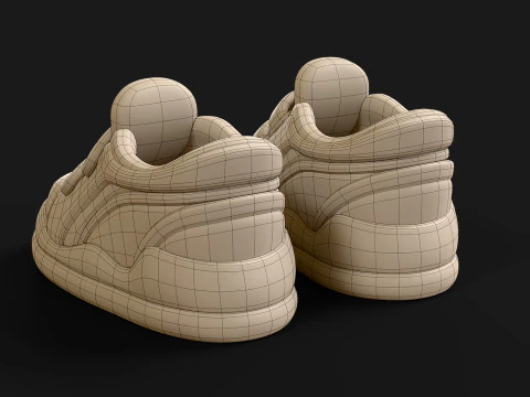 Cartoon Sport Shoes ActiveEase 3D Model