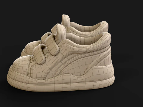 Cartoon Sport Shoes ActiveEase 3D Model