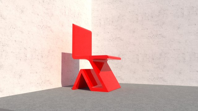 beatiful cheir red color Modèle 3D .c4d .max .obj .3ds .fbx .stl .blend 