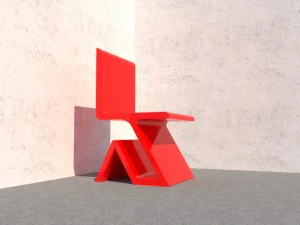 beatiful cheir red color 3D Model
