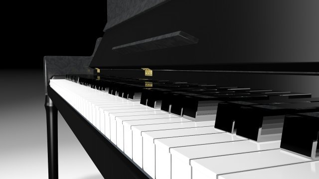 piano 3D Модель .c4d .max .obj .3ds .fbx .stl .blend 