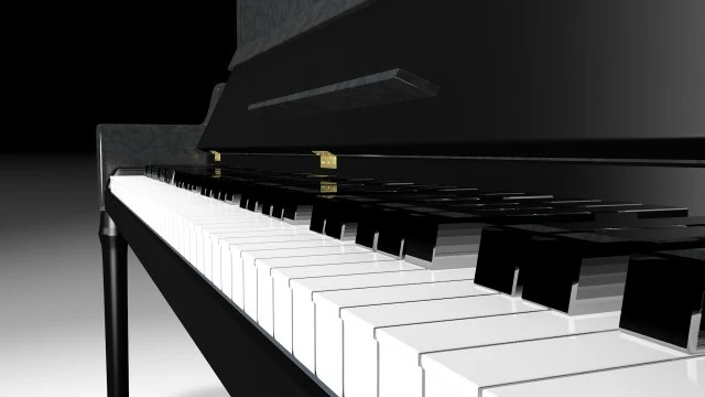 piano 3D Model .c4d .max .obj .3ds .fbx .stl .blend 