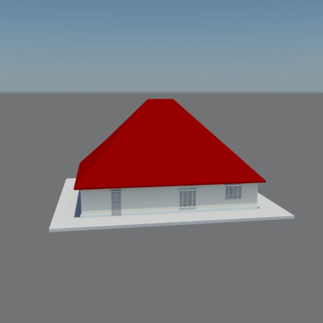 small detached house with interiors Model 3D .c4d .max .obj .3ds .fbx .stl .blend 