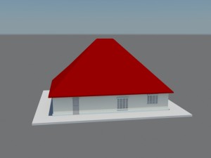 small detached house with interiors 3D 모델