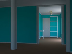 small detached house with interiors Model 3D