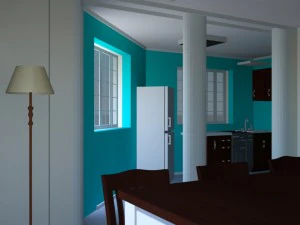 small detached house with interiors 3D Model