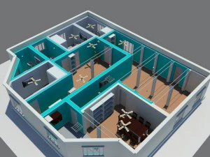small detached house with interiors 3D Model