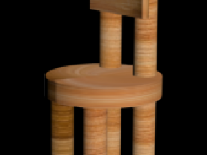 wood chair 3D मॉडल