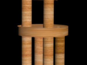 wood chair 3D मॉडल