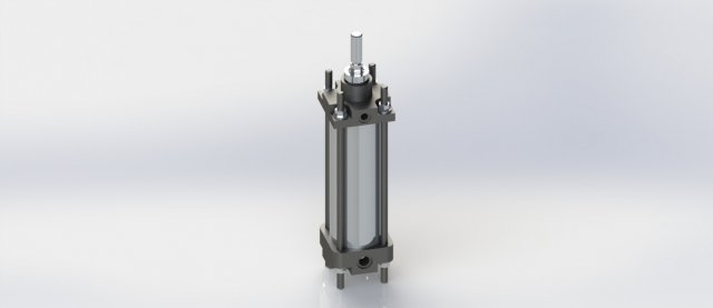 pneumatic cylinder Modelo 3D .c4d .max .obj .3ds .fbx .stl .blend 