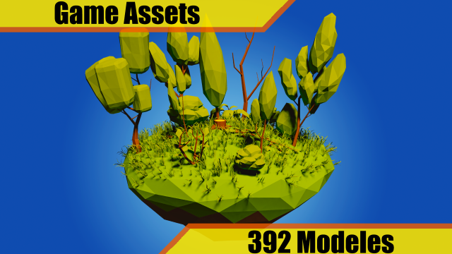 low poly vegetation pack 3D Model .c4d .max .obj .3ds .fbx .stl .blend 