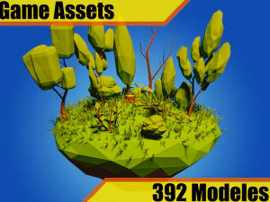 laag poly vegetatiepakket 3D Model