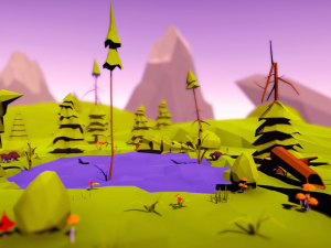 low poly vegetation pack 3D Model