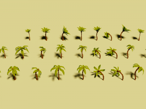 low poly vegetation pack 3D Model
