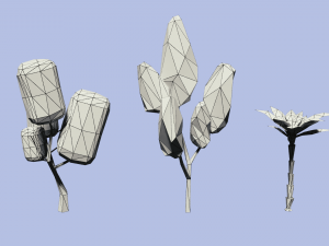 low poly vegetation pack 3D Model