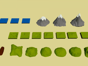 low poly vegetation pack 3D Model